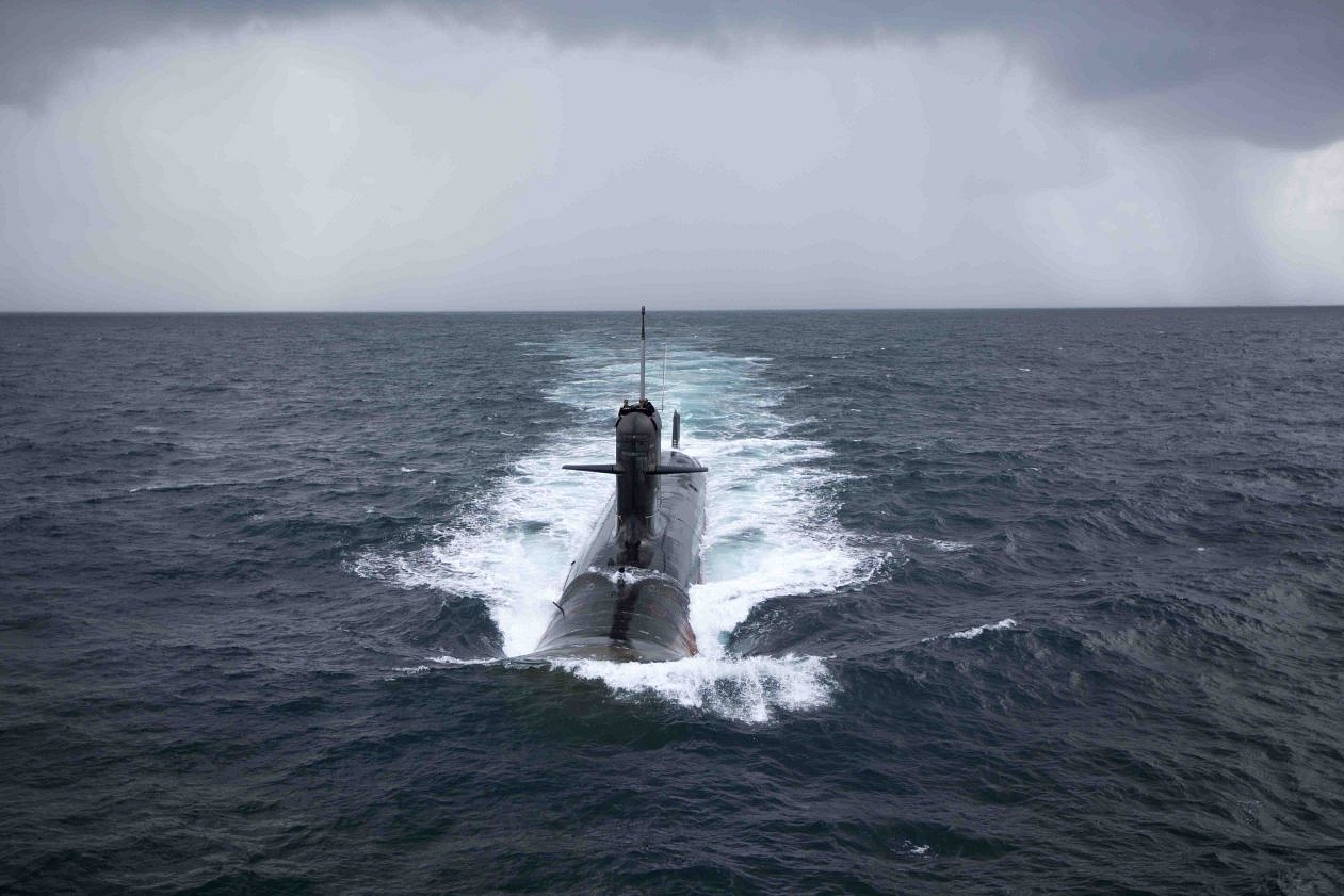 
Kalvari, the first of the six Scorpene-class submarines.(ANI)